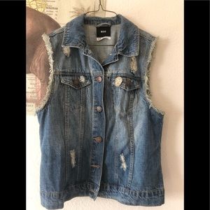 BDG Dark washed vest